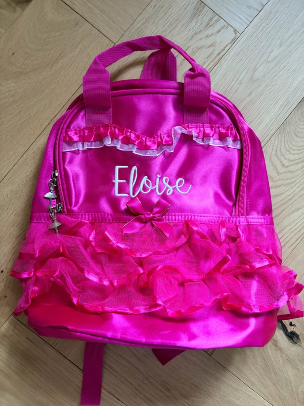 Personalized Kids Dance Backpack - Pink Ruffled 'Eloise'